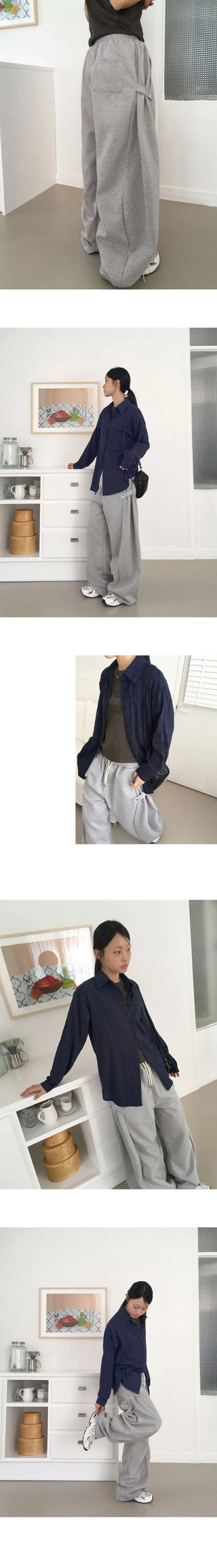 Jord Side Snap Balloon 2 Way Juri Long Wide Jogger Pants