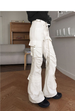 Pren Bijo Pocket Cargo Long Semi Flared Pants