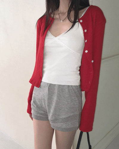 Oldin Fall Mid-Season Punching Long Sleeve Cardigan