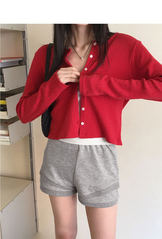 Oldin Fall Mid-Season Punching Long Sleeve Cardigan
