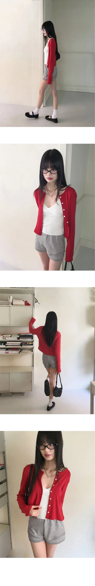 Oldin Fall Mid-Season Punching Long Sleeve Cardigan