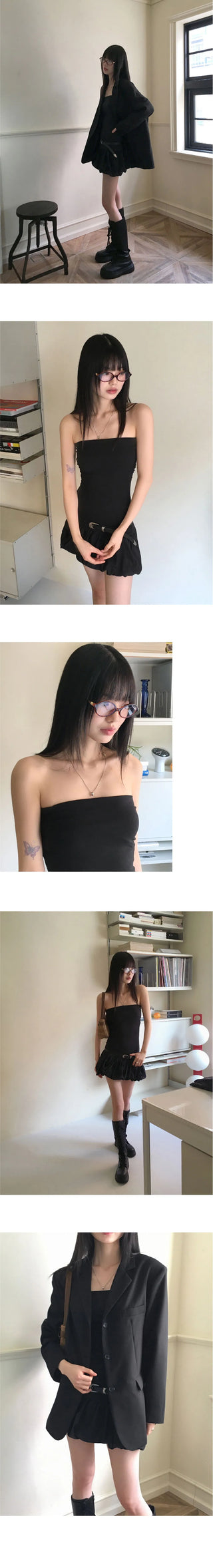 Bech layered top pumpkin color combination off-shoulder mini Dress