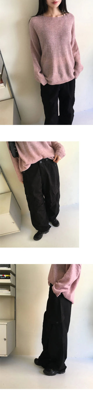 Yells Balloon Maxi Cotton Cargo Long Wide Pants