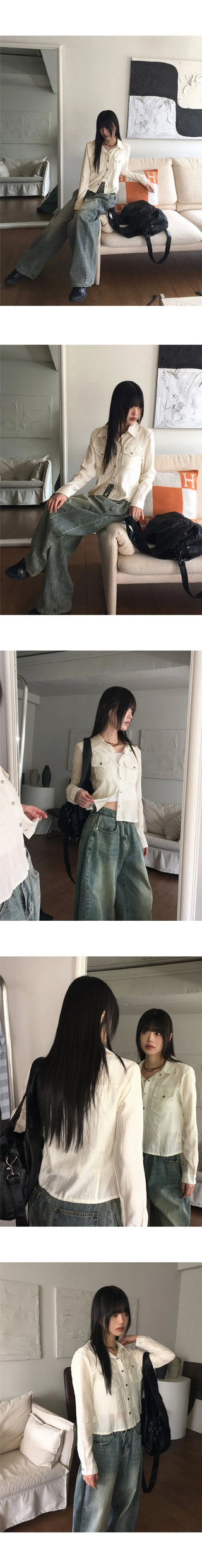 Hijo leather Split cross shoulder bag