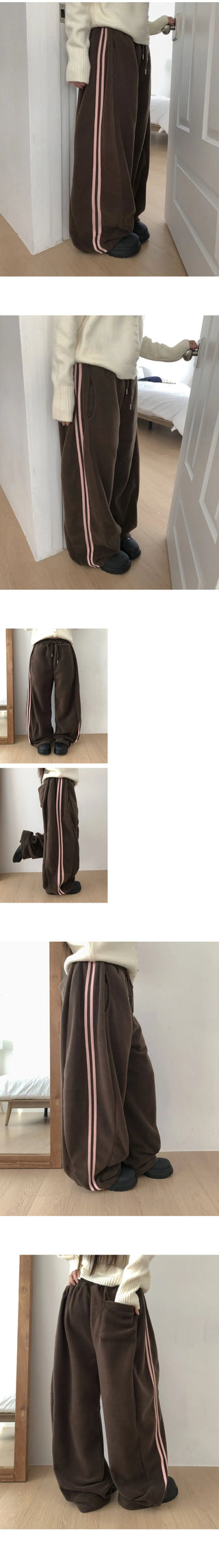 Limo Fleece Track Wide Pants