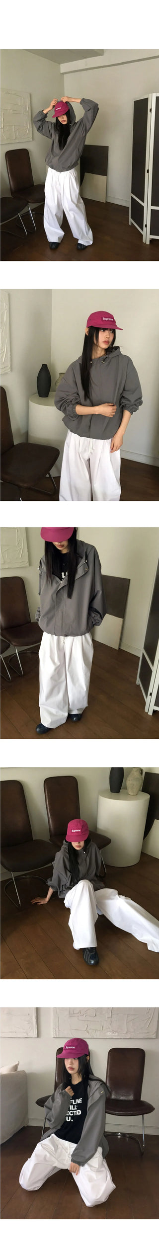 Beaton Gopcore String Overfit Windbreaker Jacket