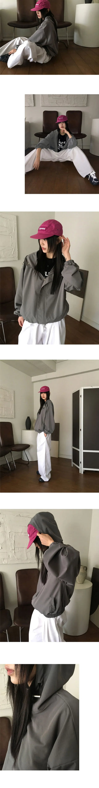 Beaton Gopcore String Overfit Windbreaker Jacket