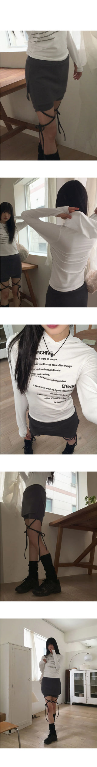 Cantu Slit Skirt Pants Strap Banding Skirt Pants