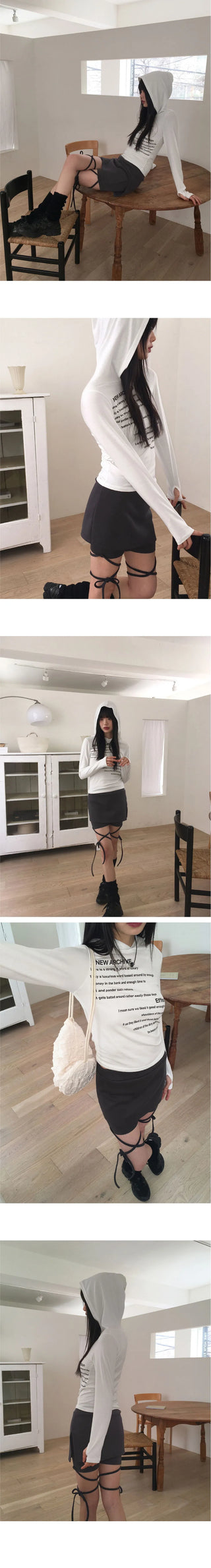 Cantu Slit Skirt Pants Strap Banding Skirt Pants