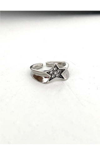 Taryn Y2K cubic star open ring ring