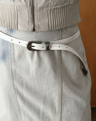 Koiti Vintage Matte Silver Belt