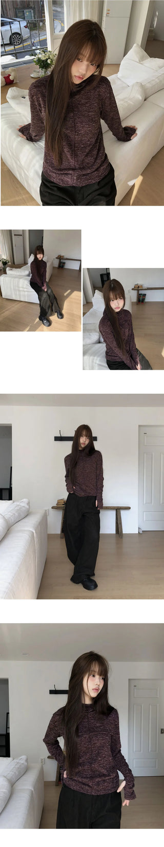 Coel Turtleneck Hand Warmer Hooded Sweatshirt