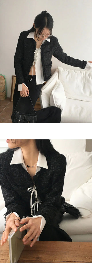 Bolden Balletcore Strap Shirt Blouse