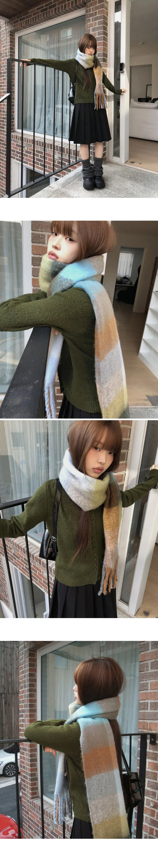 Rusha bean button long sleeve round neck cardigan