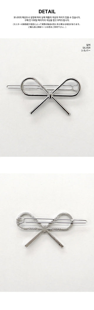 Muving Balletcore Silver Ribbon Hairpin