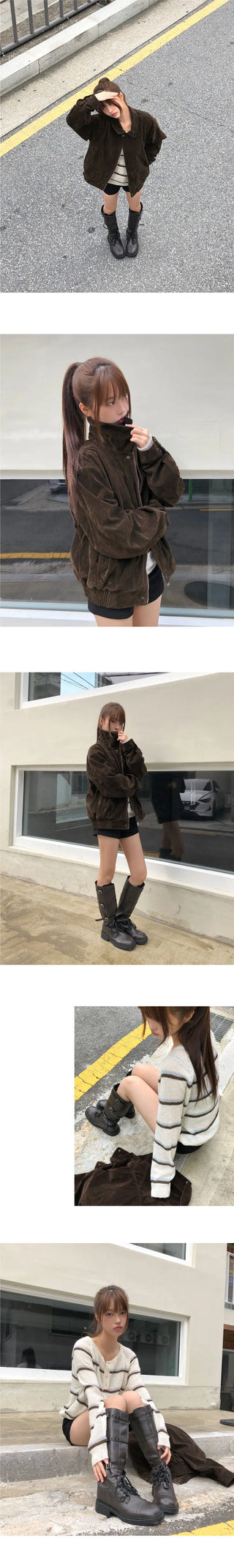 Setter vintage Faded Split Boxy leather jacket