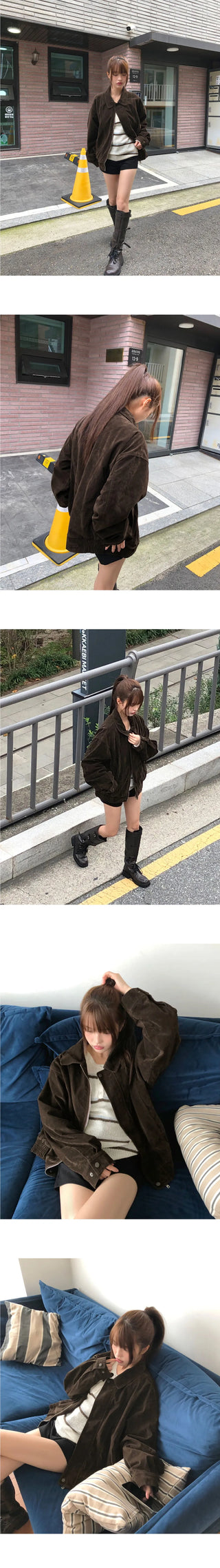 Setter vintage Faded Split Boxy leather jacket