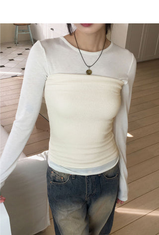 Forbin Layered Ribbed Knitwear Tank Top Tube Top