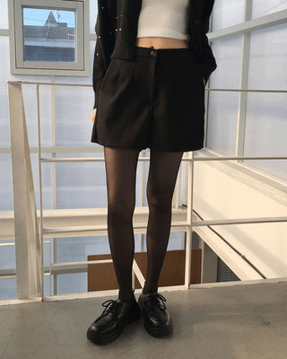 Dini Basic Wool Pintuck Winter Shorts