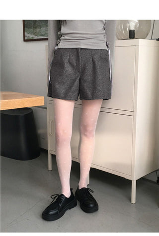 Dini Basic Wool Pintuck Winter Shorts