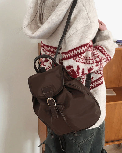 Takyo belt bucket nylon backpack