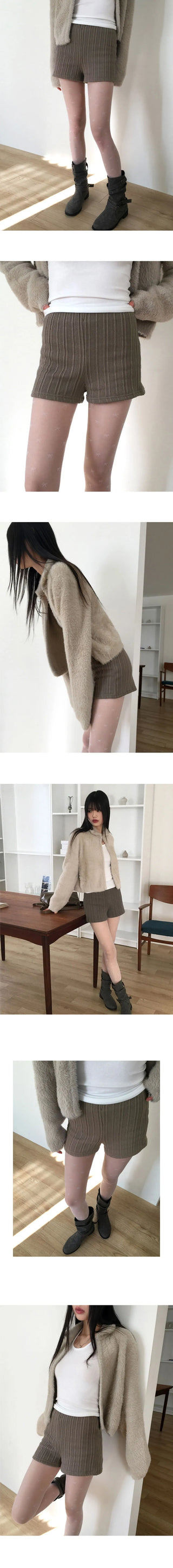 Shoot Ribbed Knitwear Short Pants Shorts