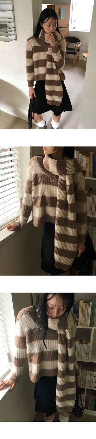 Basis Vintage Striped Angora Knitwear