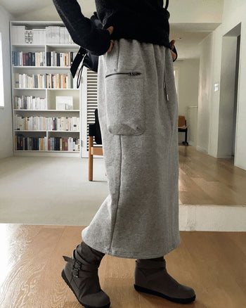 Nick zipper biscuit pocket juli long skirt