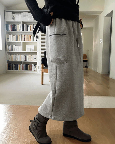 Nick zipper biscuit pocket juli long skirt