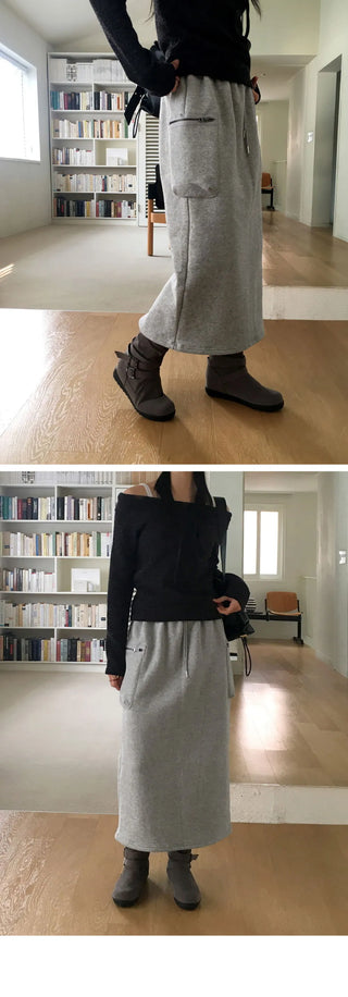 Nick zipper biscuit pocket juli long skirt