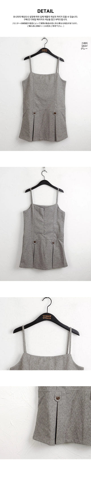 Ant herringbone wool pleated mini Dress