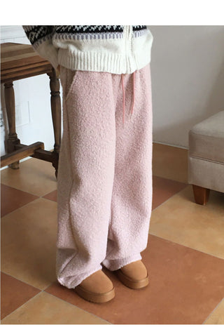 Rompy puffy fleece two-way jogger pants