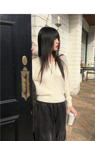 Momi Bolero Square Neck Long Sleeve Knitwear