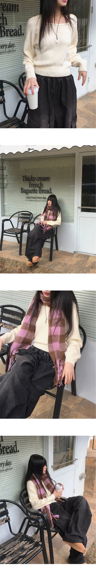 Momi Bolero Square Neck Long Sleeve Knitwear