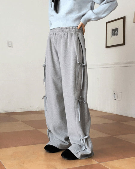 Sento Balloon Side Ribbon Jury Training Long Wide Pants