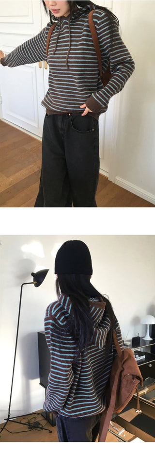 Nakita Striped Hooded Knitwear
