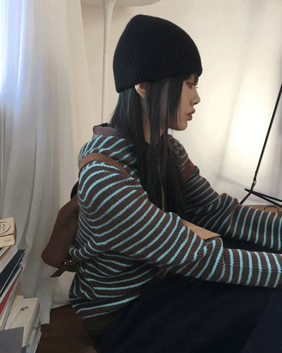 Nakita Striped Hooded Knitwear