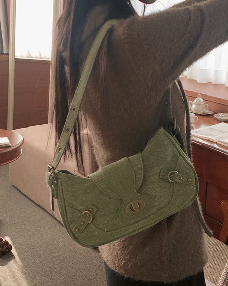 Vinve Vintage Faded Green Shoulder Bag