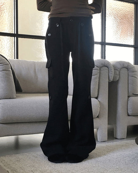 Kita y2k low rise cargo Flared pants
