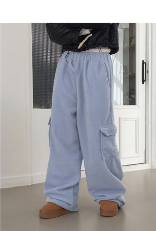 Fates Balloon Fleece Cargo Two-Way Banding Long Wide Jogger Pants