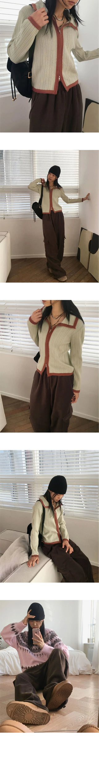 Fates Balloon Fleece Cargo Two-Way Banding Long Wide Jogger Pants