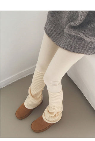 Montbell layered shirring Ribbed warmer leggings