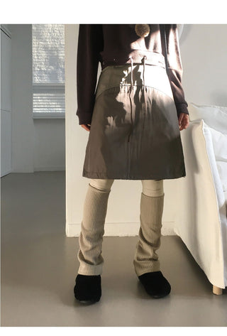 Montbell layered shirring Ribbed warmer leggings
