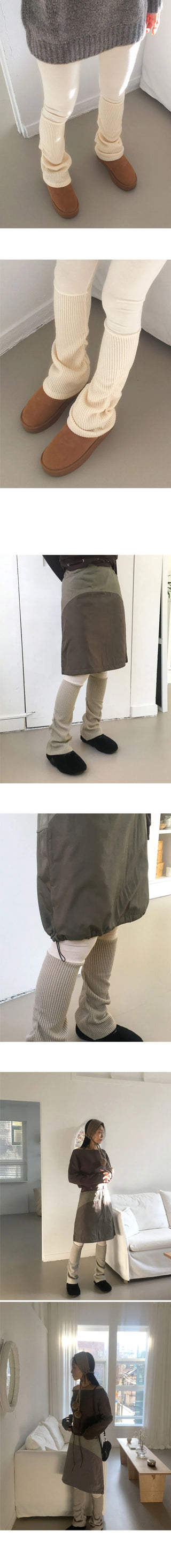Montbell layered shirring Ribbed warmer leggings