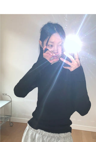 Cornet Ribbed slim fit inner long sleeve hooded sweatshirt