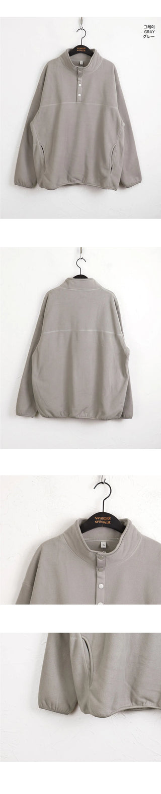 Gonia Half Button Fleece Sweatshirt