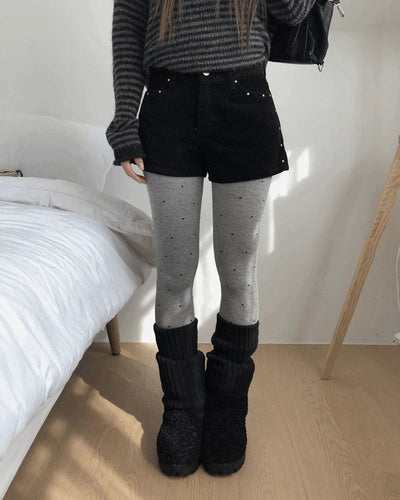 T-Dan Golden Studded Shorts