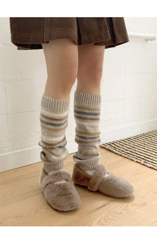 Mozen Vintage Striped Leg Warmers