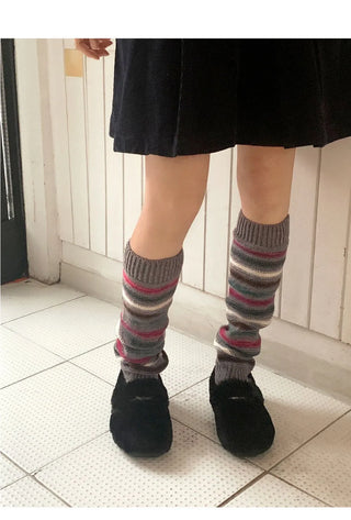 Mozen Vintage Striped Leg Warmers