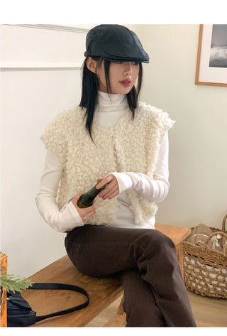 Ula Fur Snowflake Layered Vest